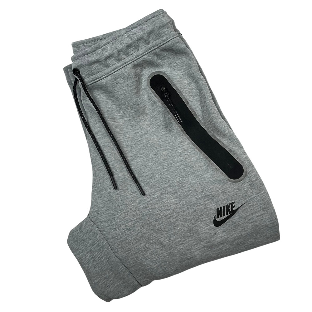 Nike Tech Fleece Joggers Mens XS Grey Heather Zip Pocket DQ4312-063 Streetwear